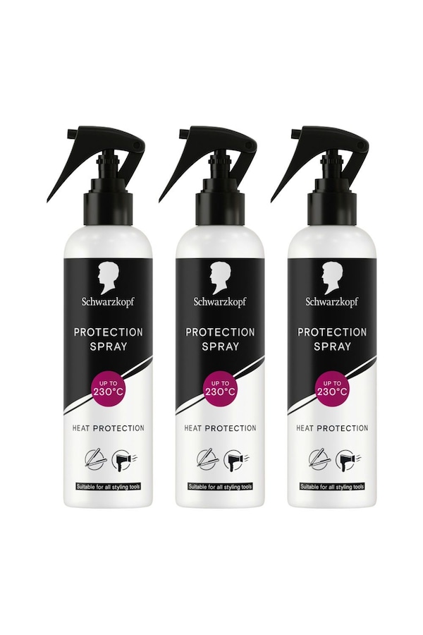 Schwarzkopf Heat Protection 'Hair Spray' 250ml Hair Care Styling Mist, 3 Pack