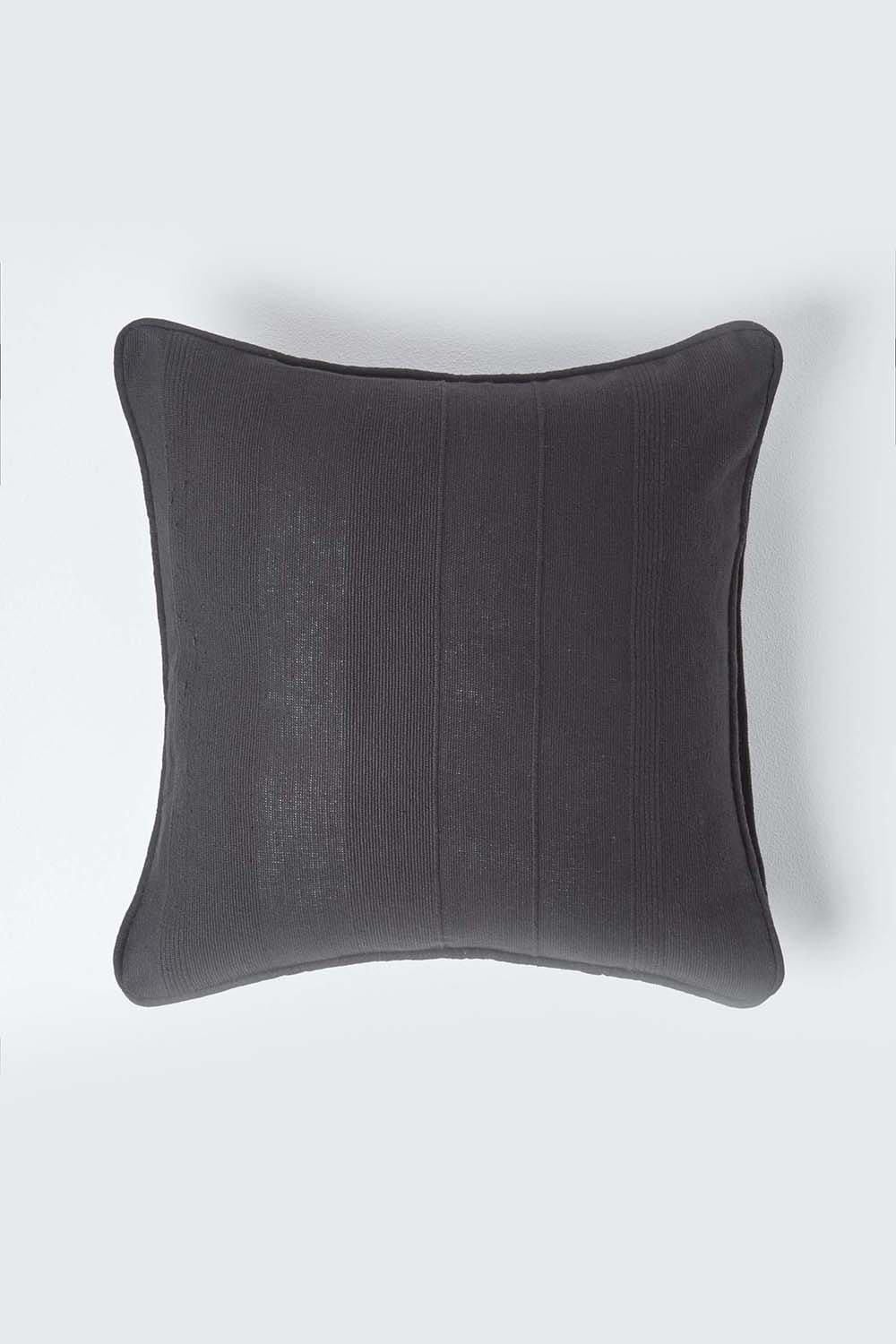 Homescapes Cotton Rajput Ribbed Cushion Cover image 1