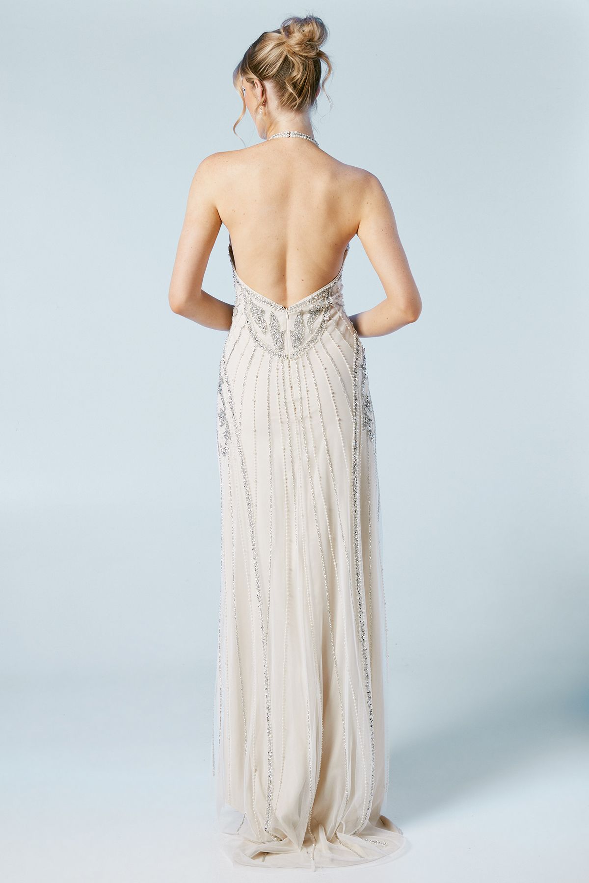 Coast Coast Honoured Sculpting Halterneck Embellished Wedding Dress Ivory image 2