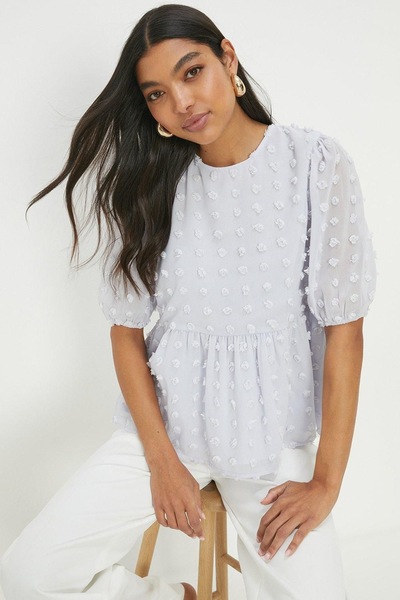 Dorothy Perkins Dobby Chiffon Blouse Lilac