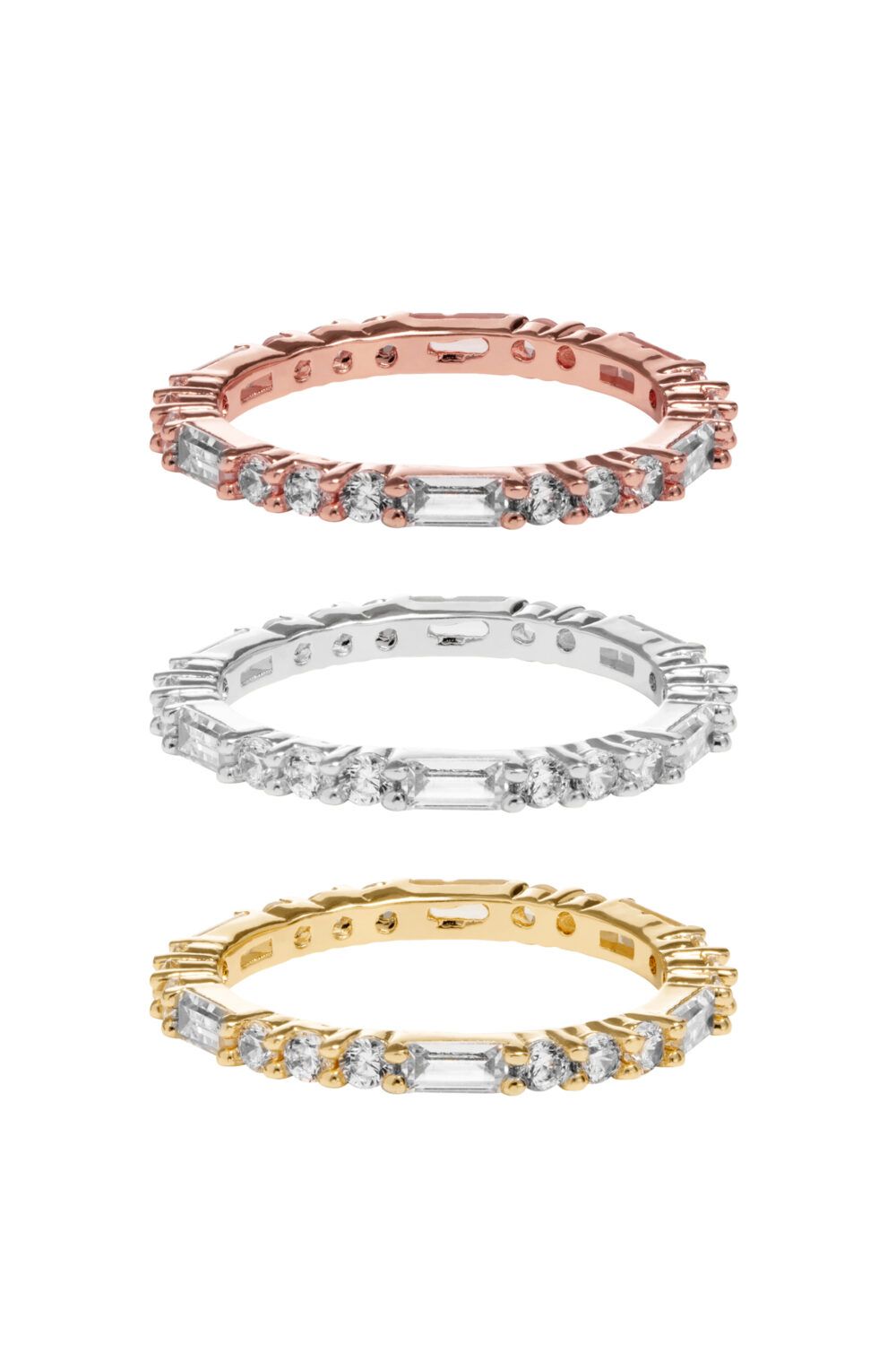 Jon Richard Tri Tone Stacking Ring - Pack Of 3