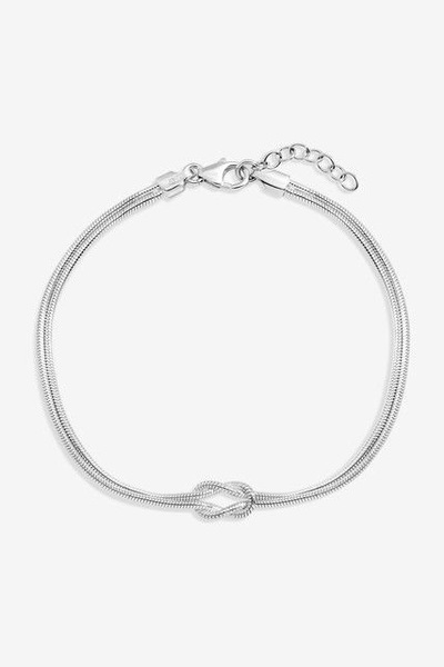 Simply Silver Sterling Silver 925 Infinity Snake Chain Bracelet