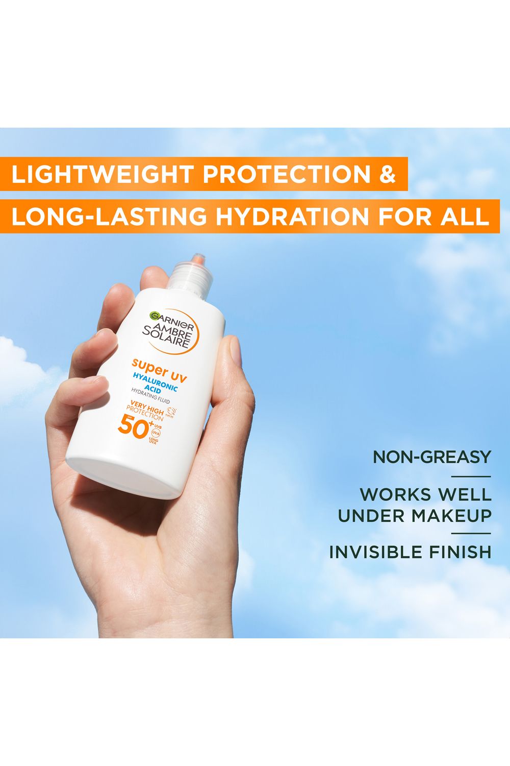 Garnier Ambre Solaire Ultra-Light Sensitive Sun Protection Face Fluid SPF50+ Multi image 4