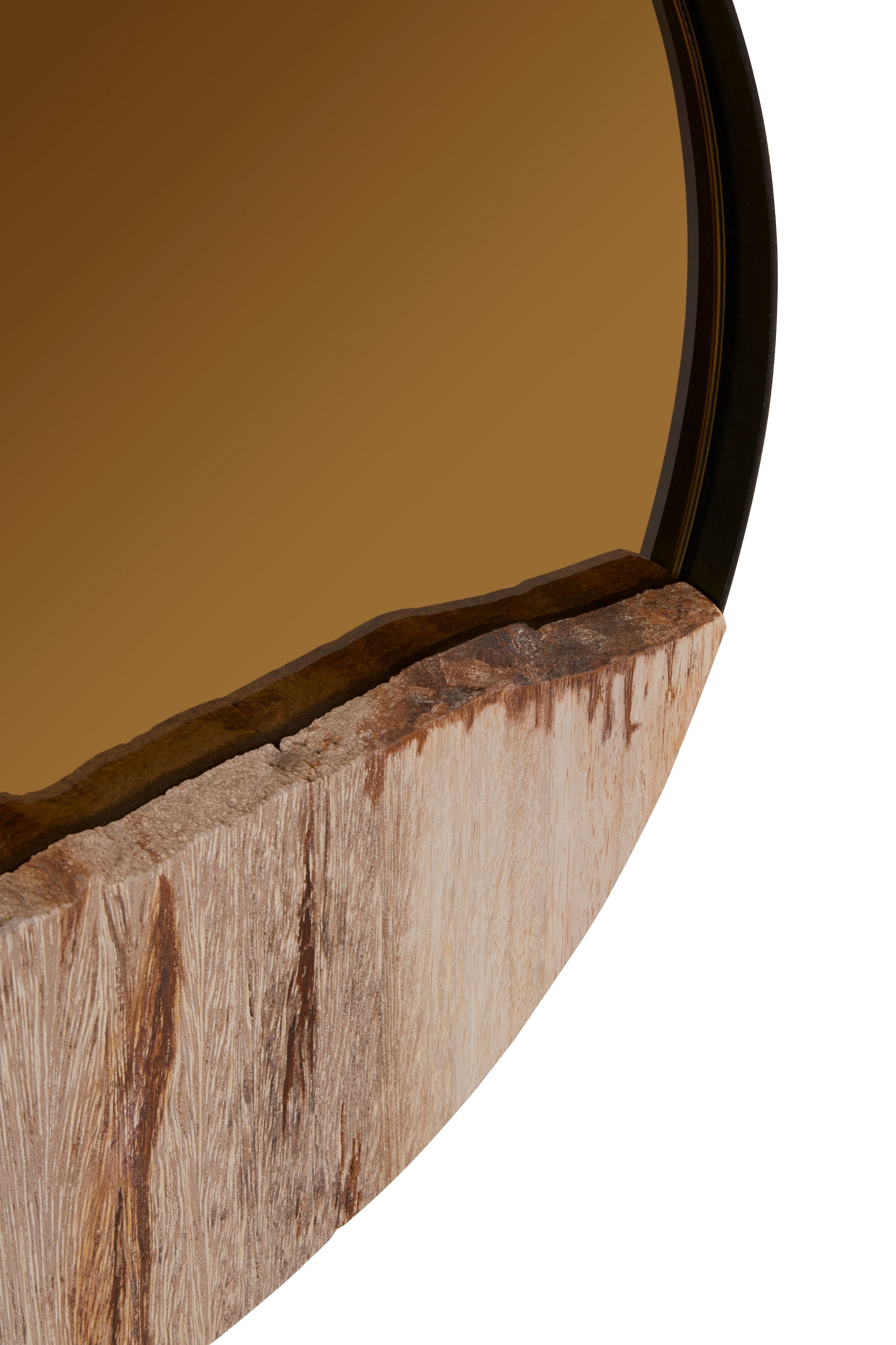 Orsina Relic Petrified Wood Tile Small Round Mirror image 5