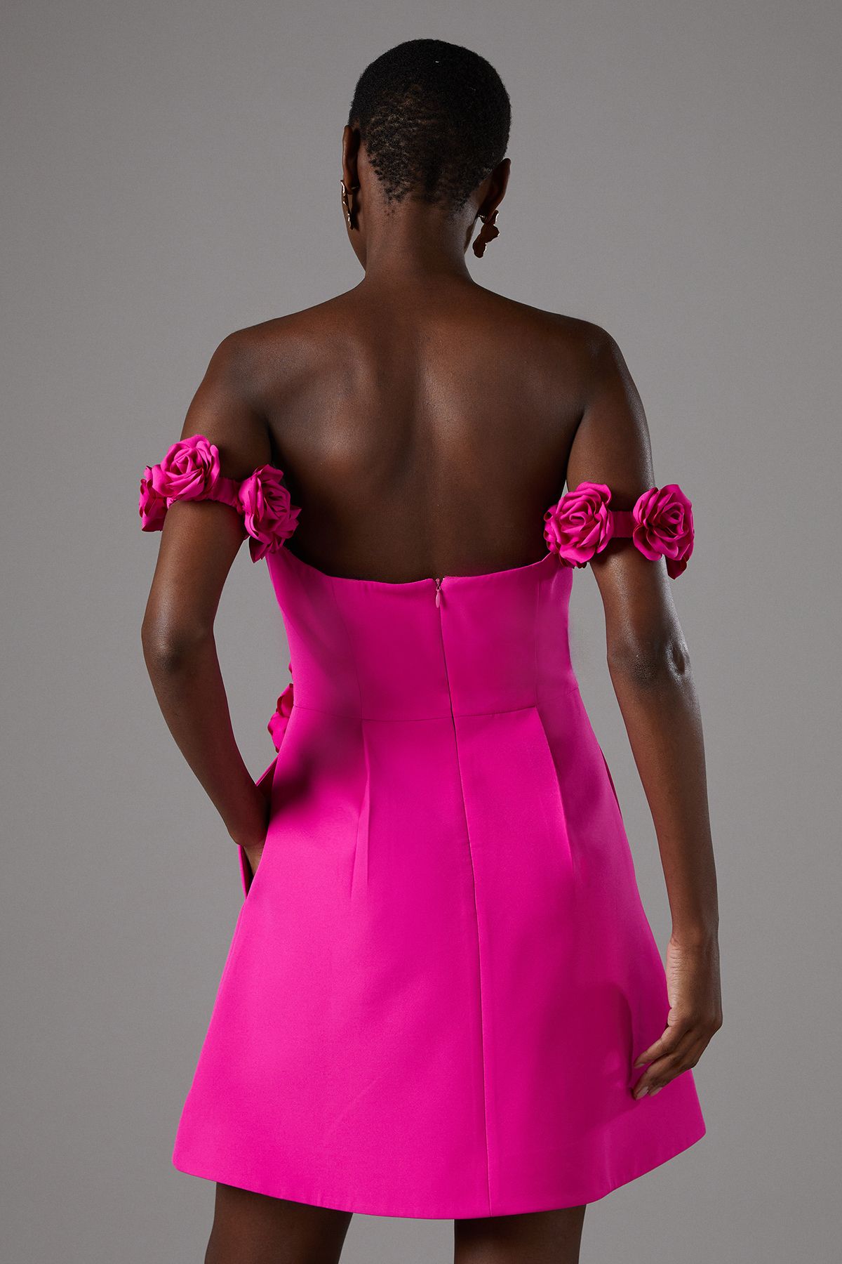 Coast Rosette Bandeau Mini Dress Pink image 3
