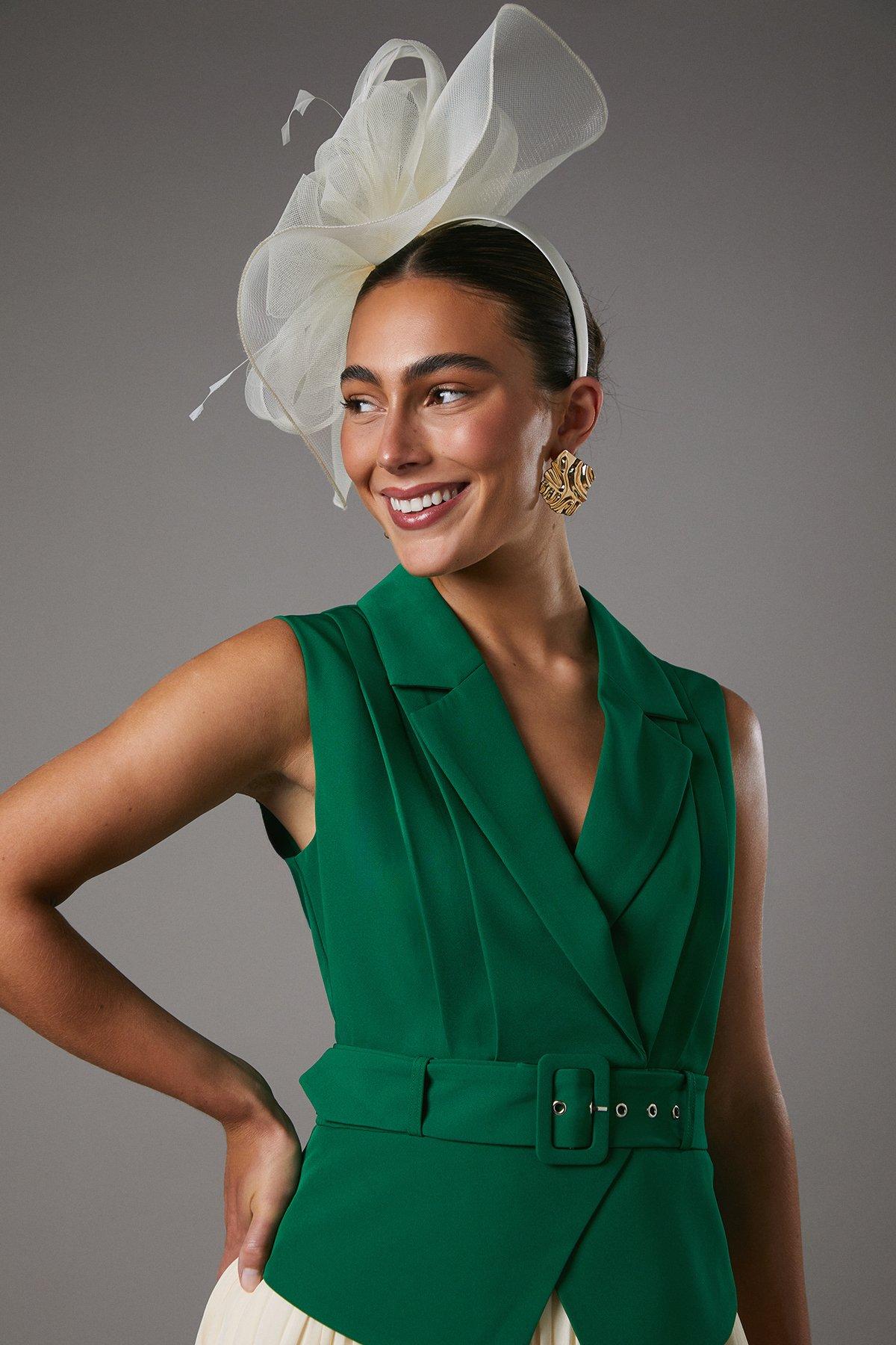 Coast Sleeveless Crepe Midi Dress With Chiffon Pleated Skirt Green image 4