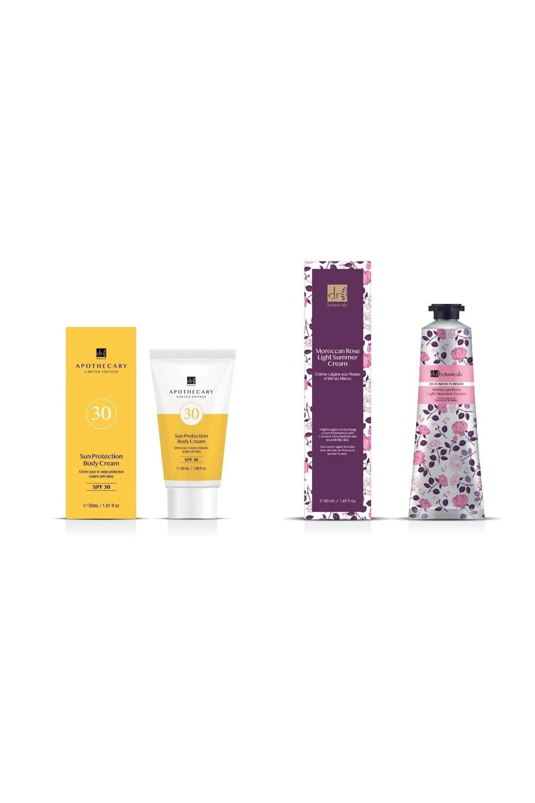 Dr. Botanicals Anti-Ageing SPF 30 Moroccan Rose Light Summer Body Kit image 1