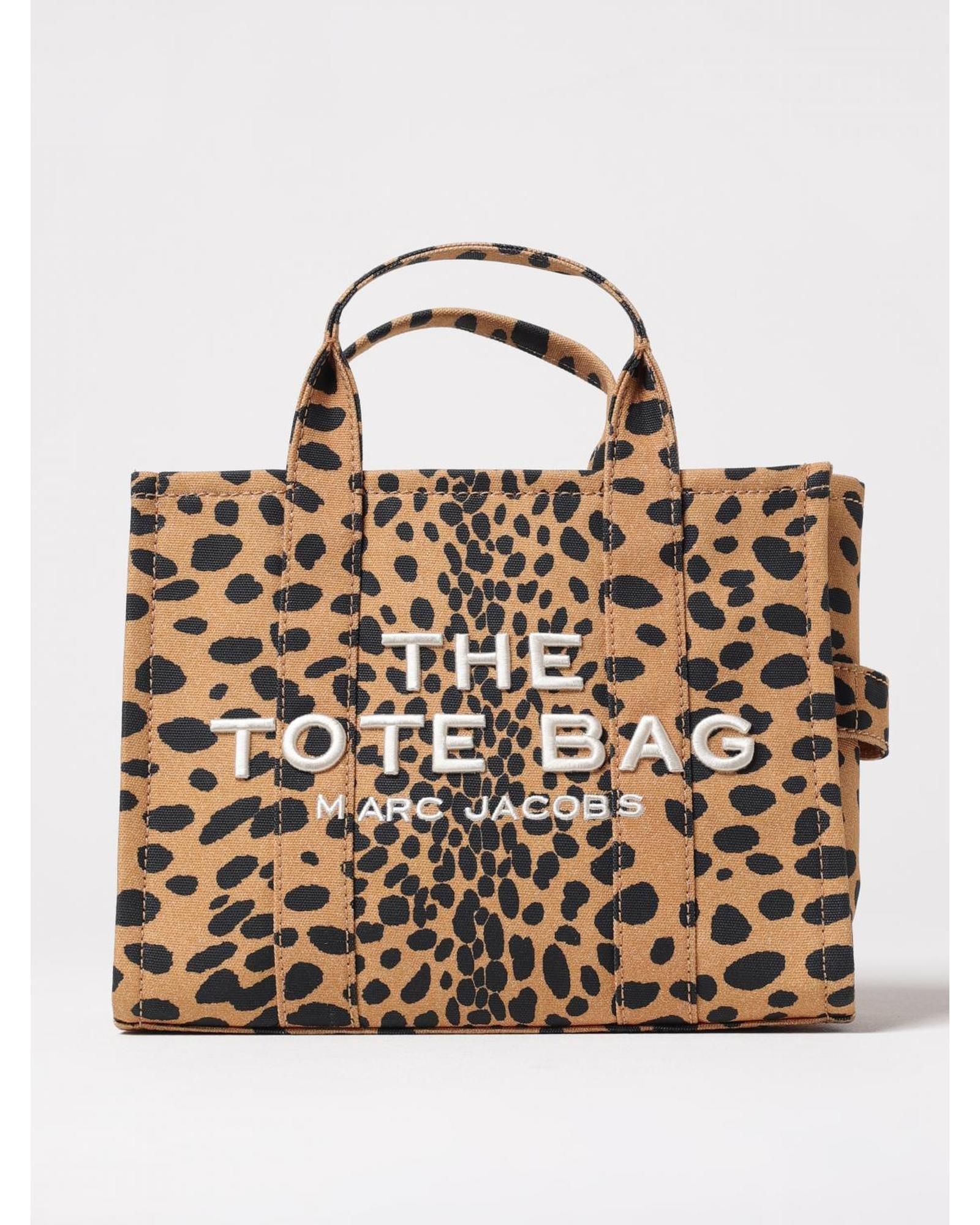 Marc Jacobs The Tote Bag Leopard Print Canvas Wo - Black Handbags