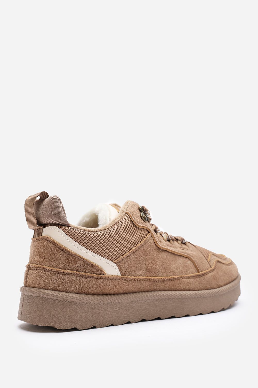 Where's That From 'Darcy' Suede Lace-Up Trainers with Chunky Sole and Mesh Panel image 6