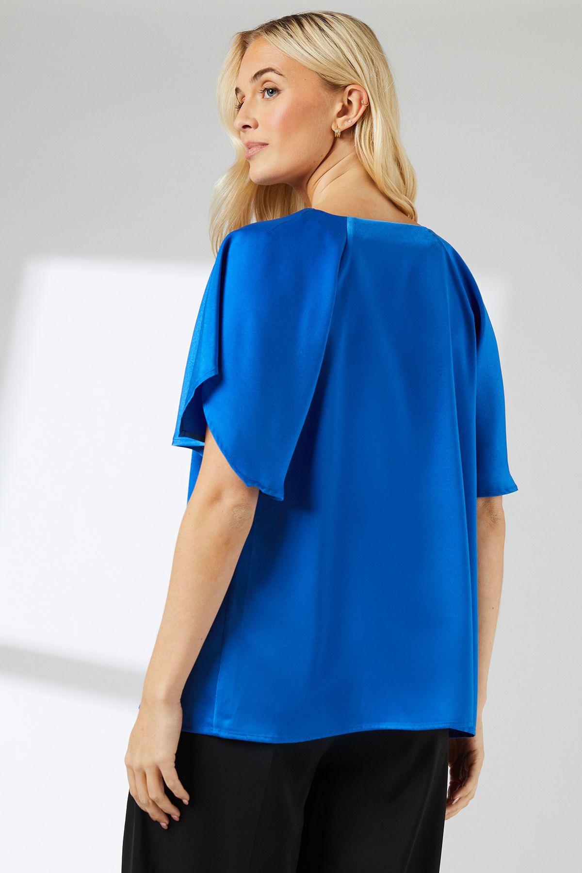 Principles Blue Hanky Hem Sleeve Blouse Cobalt image 3