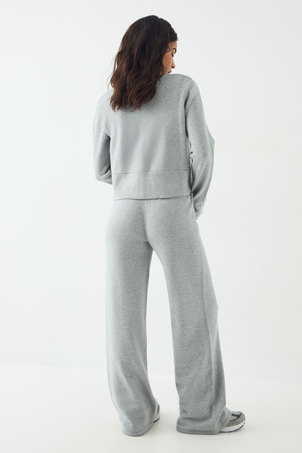 DSGN Studio DSGN Studio Knitted Straight Leg Trouser Charcoal image 2