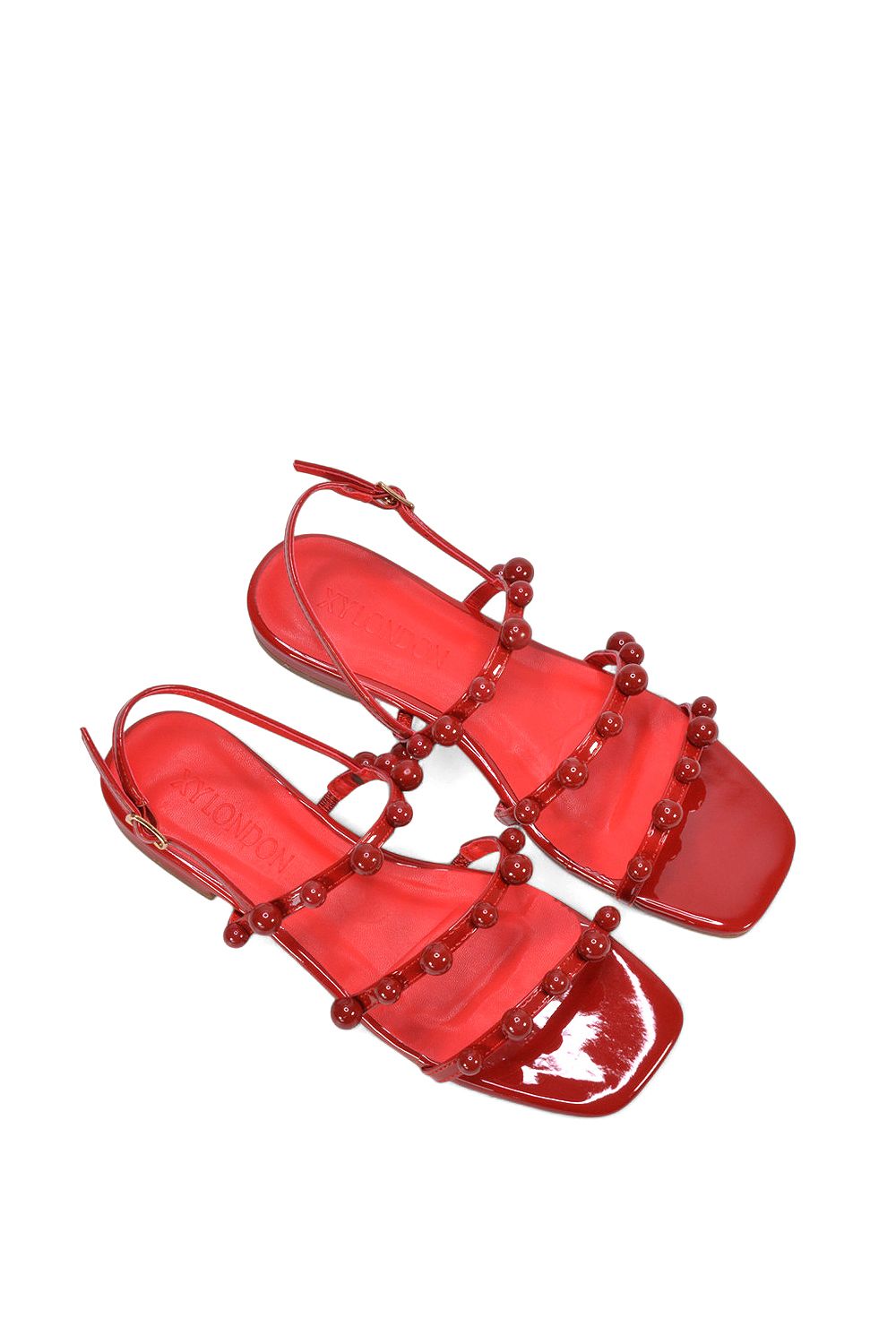 XY London 'Pamela' Flat Strappy Sandals with Beaded Detail image 4