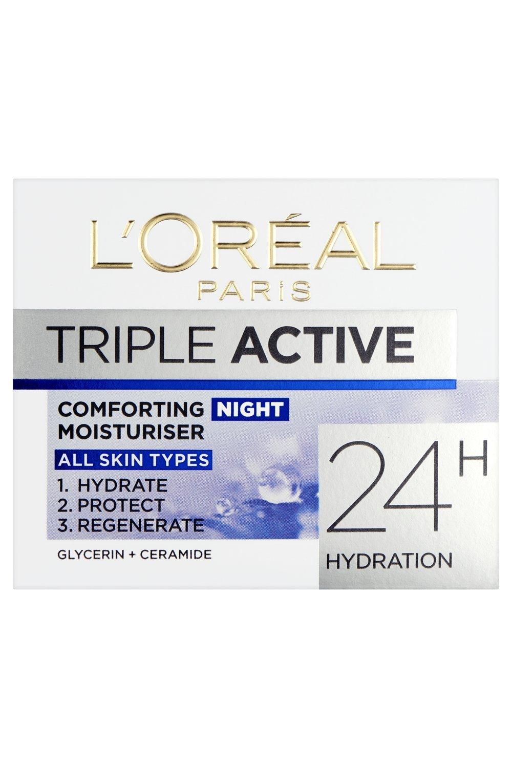 L'Oréal Paris Dermo Expertise Triple Active Hydrating Night Moisturiser Multi image 2