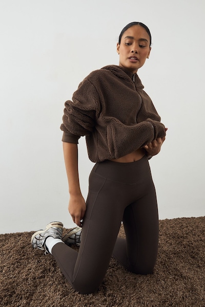 DSGN Studio DSGN Studio Borg Zip Through Jacket Espresso