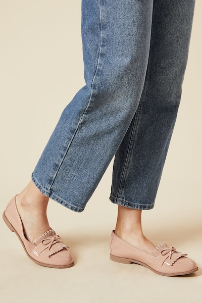 Dorothy Perkins Wide Fit Loretta Tassel Loafers Blush