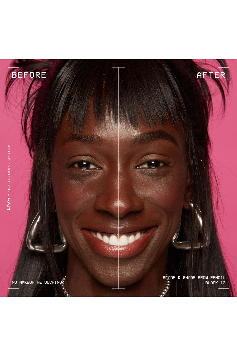 NYX Professional Makeup Blade & Shade, Nano Brow Mechanical Pencil 0.06g Black image 4