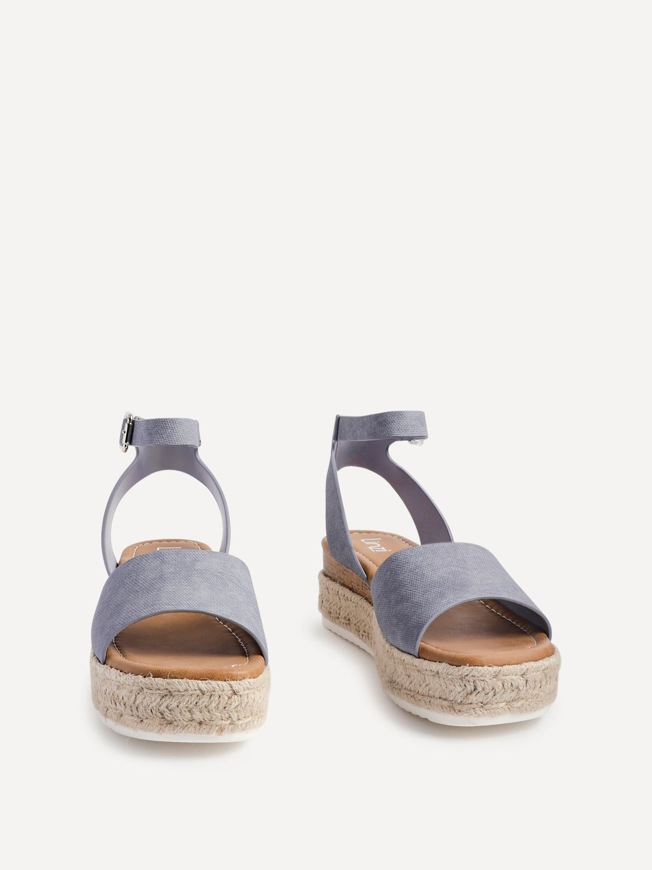 Linzi Paradise Blue Nubuck Espadrille Flatform Sandals image 3