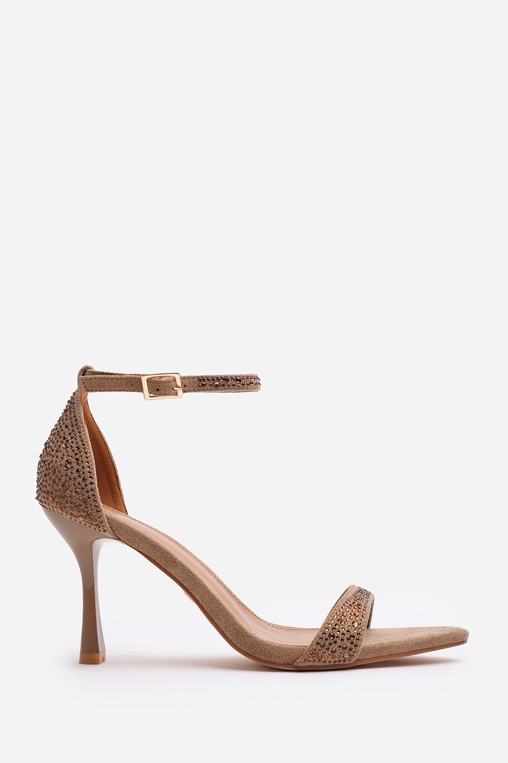 Where's That From 'Indira' Suede Sparkling Heeled Sandals With Buckled Ankle Strap image 2