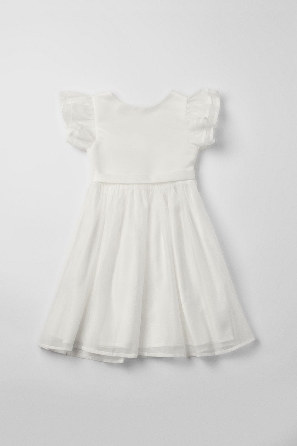 Coast Mesh Flutter Sleeve Flowergirl Dress Ivory image 2