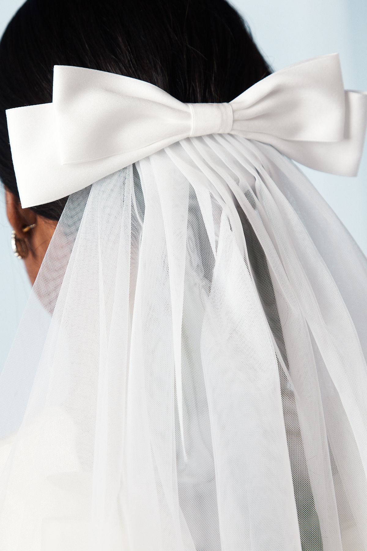 Coast Satin Bow Mini Bridal Veil Ivory image 3