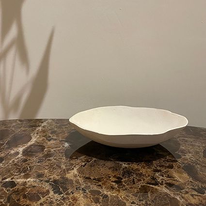 Hestia Round White Decorative Bowl - Large image 2