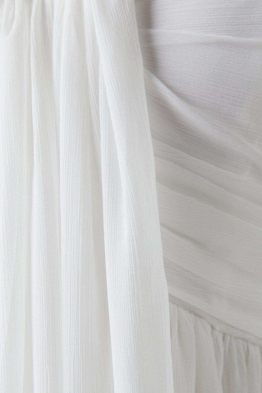 Coast Bandeau Chiffon Beach Wedding Dress Ivory image 5