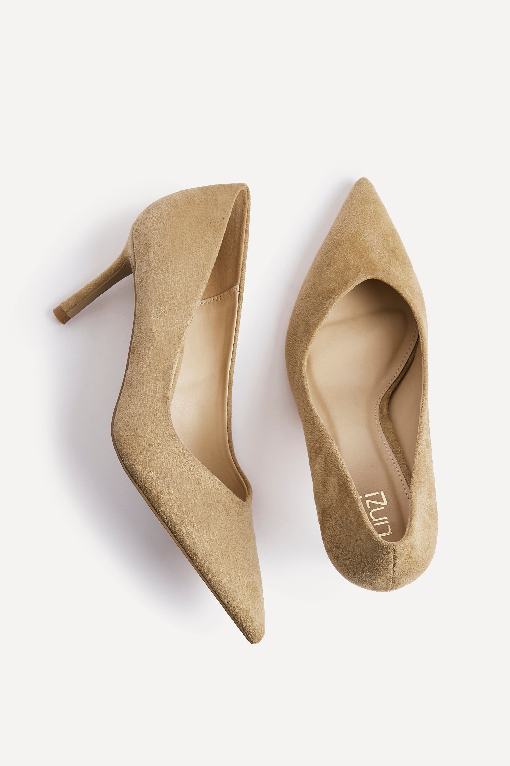 Linzi Classic Camel Faux Suede Court Heels image 5