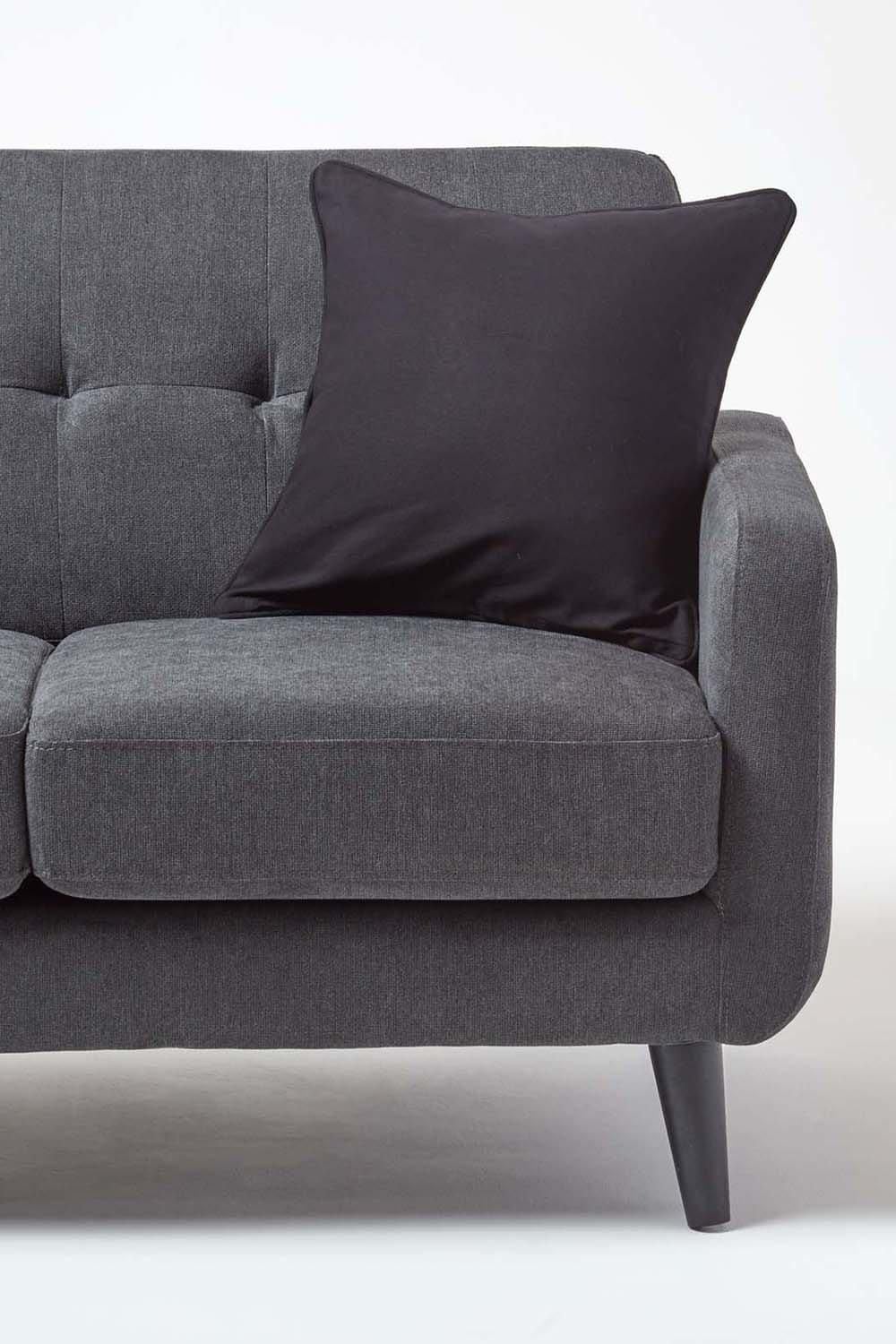 Homescapes Cotton Plain Cushion Cover image 4