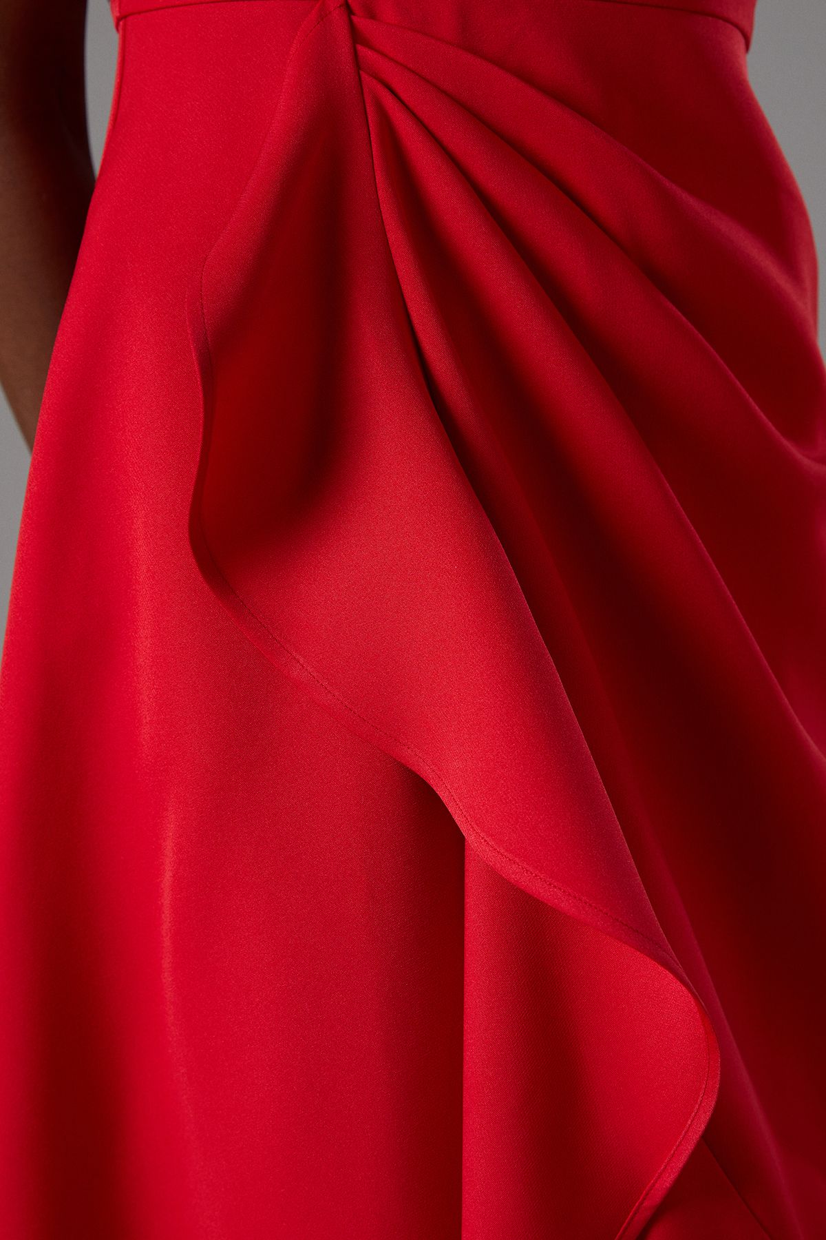 Coast Waterfall Crepe Midi Dress Red image 5