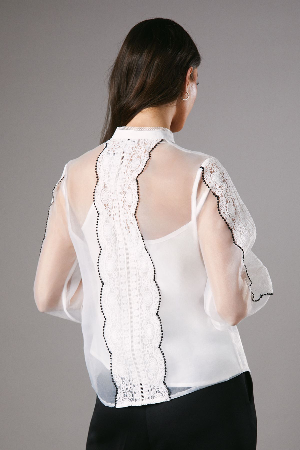 Coast Lace Organza Blouse Ivory image 3