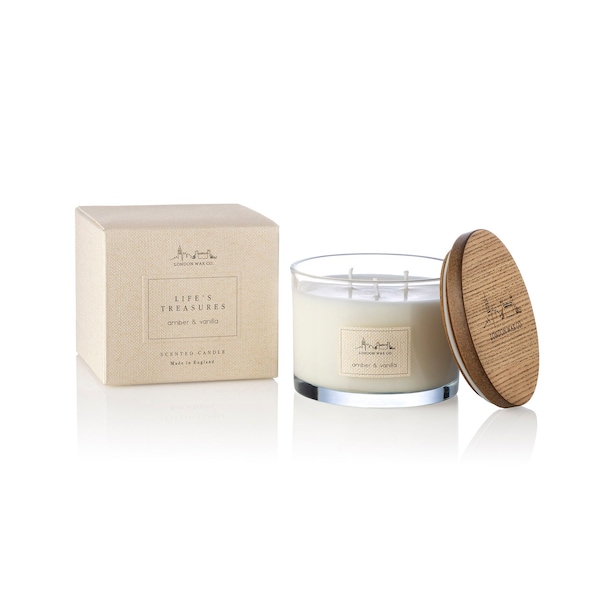 The London Wax Company Amber & Vanilla Lidded Candle 369g