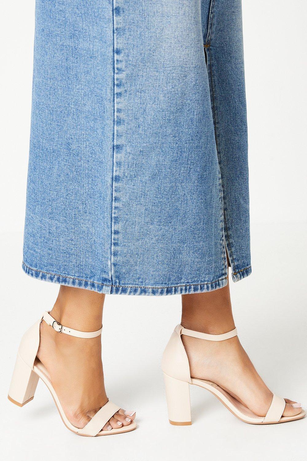 Dorothy Perkins Spark High Block Heel Sandals Nude image 1