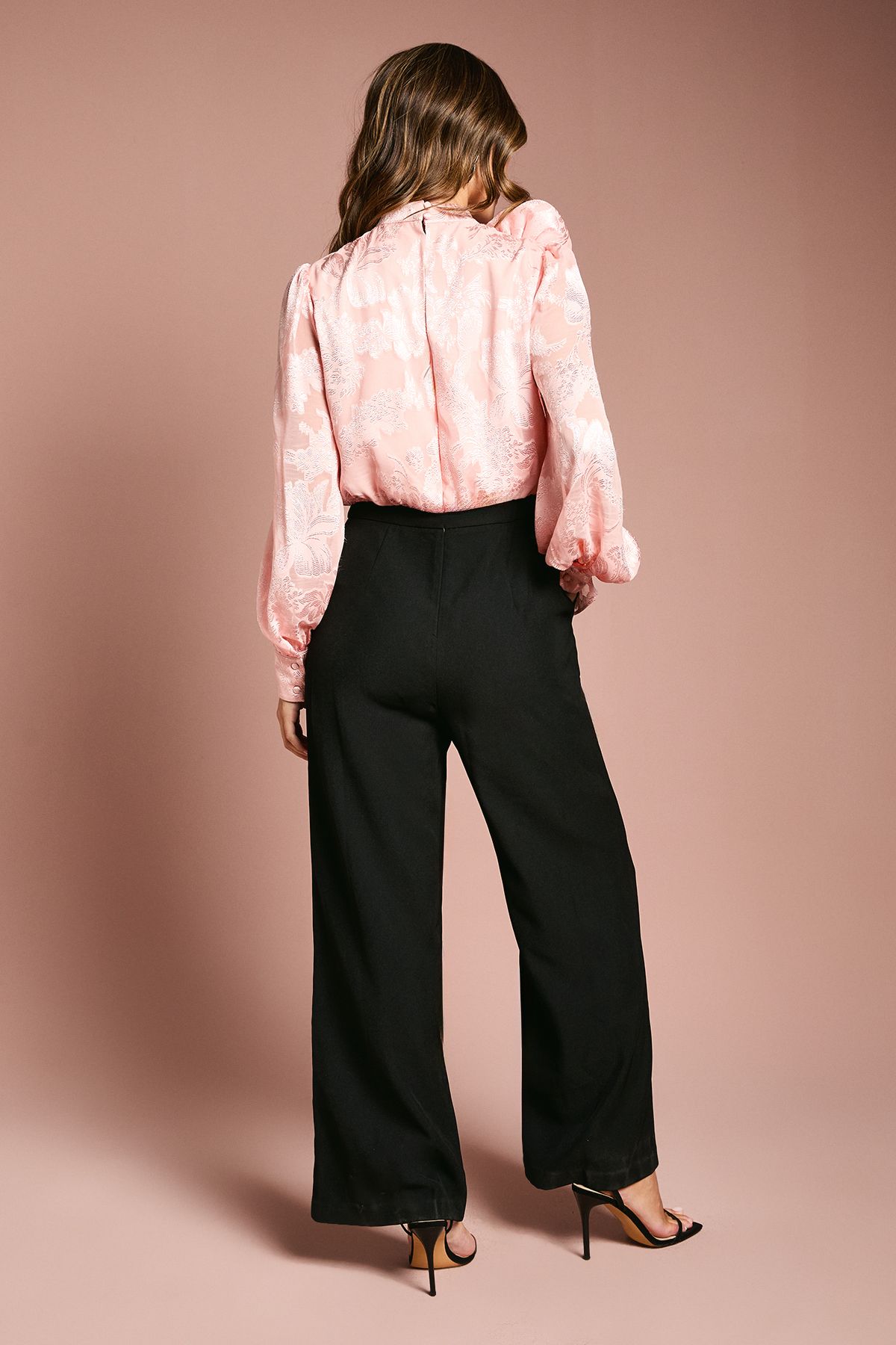 Coast Satin Jacquard Corsage 2 In 1 Jumpsuit Blush image 4