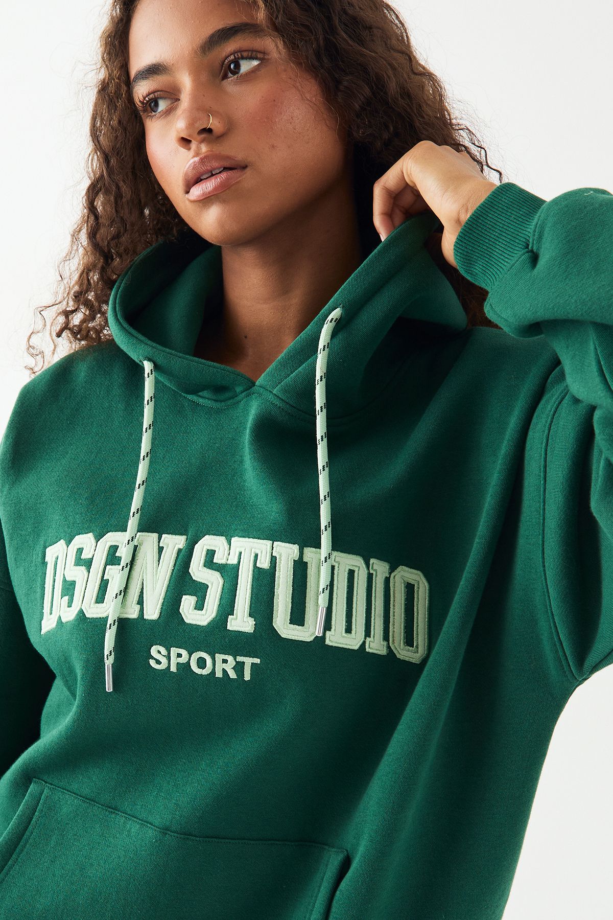 DSGN Studio DSGN Studio Sport Oversized Hoodie Green image 4