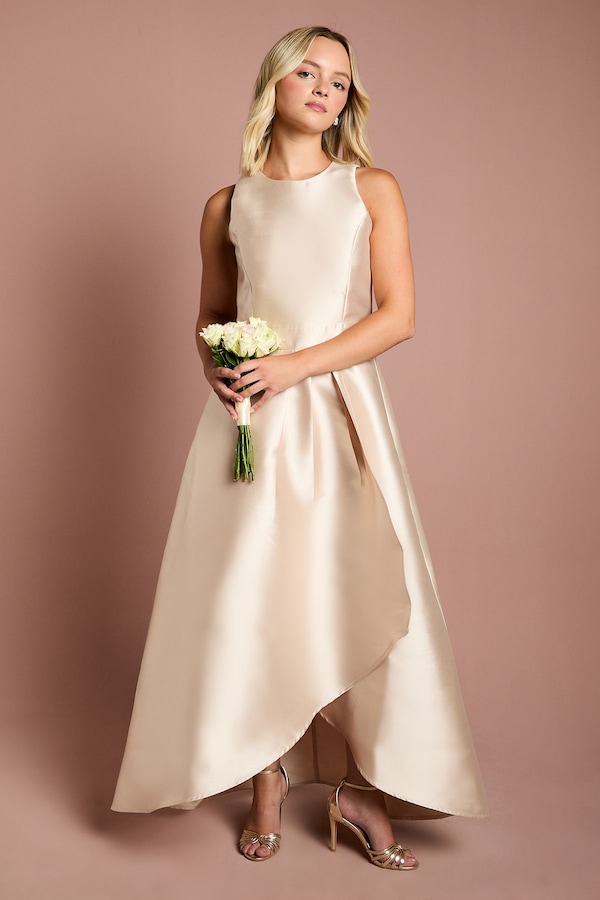 Coast Teen Coast Twill Waterfall Bridesmaid Dress Champagne