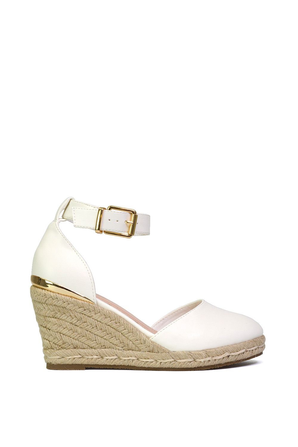 XY London 'Forest' Closed Toe Espadrille Wedge Heel Sandals image 1