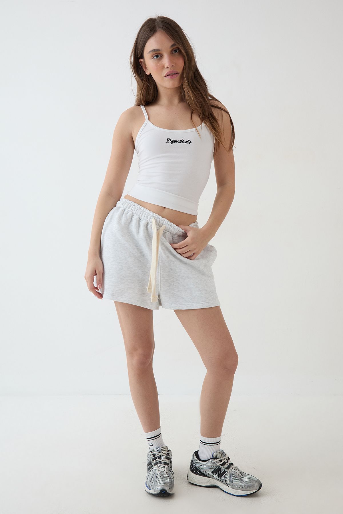 DSGN Studio DSGN Studio Contrast Drawcord Sweat Short Ash Grey