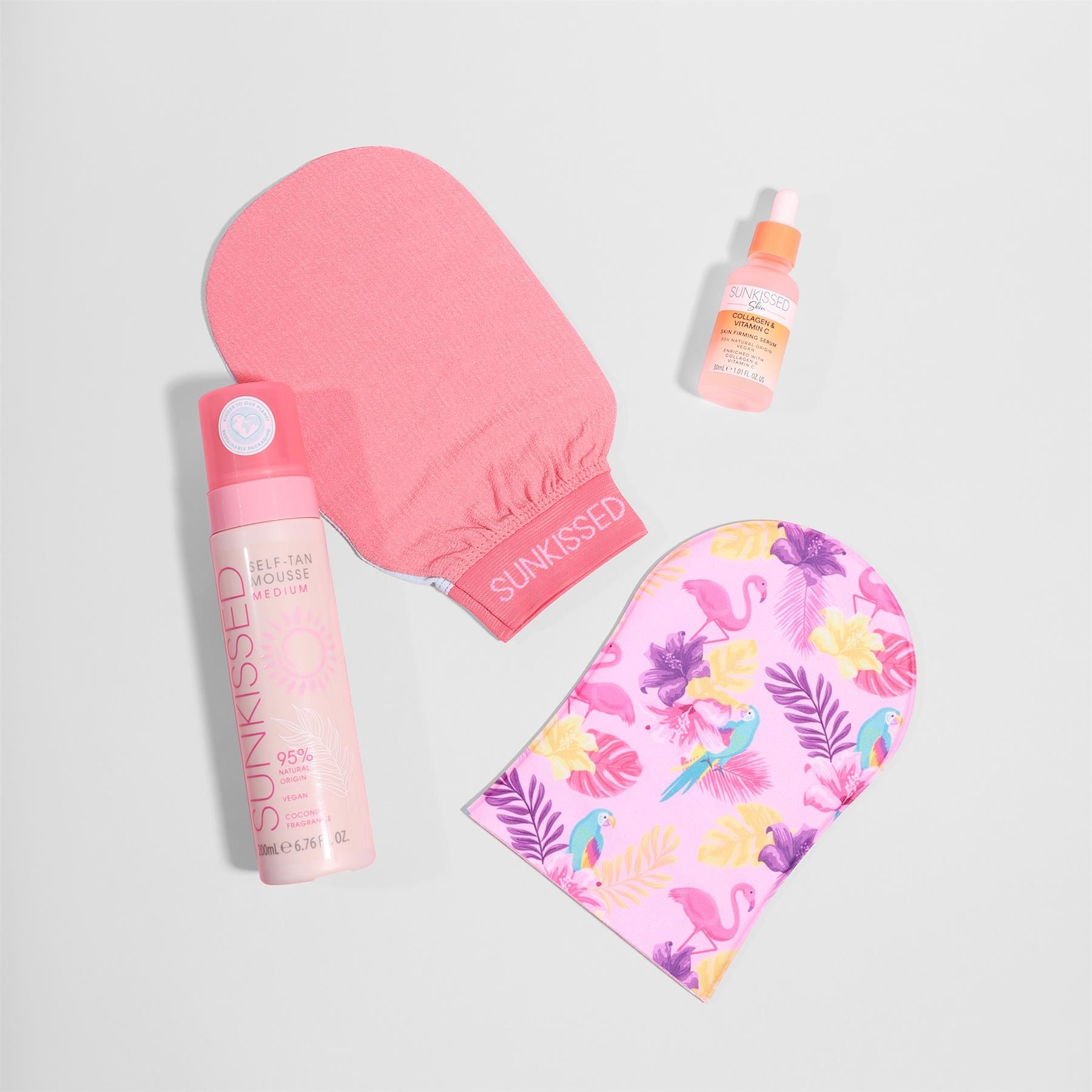 Sunkissed Medium Tan Set - Tan 200ml, Mitt, Serum 30ml image 2