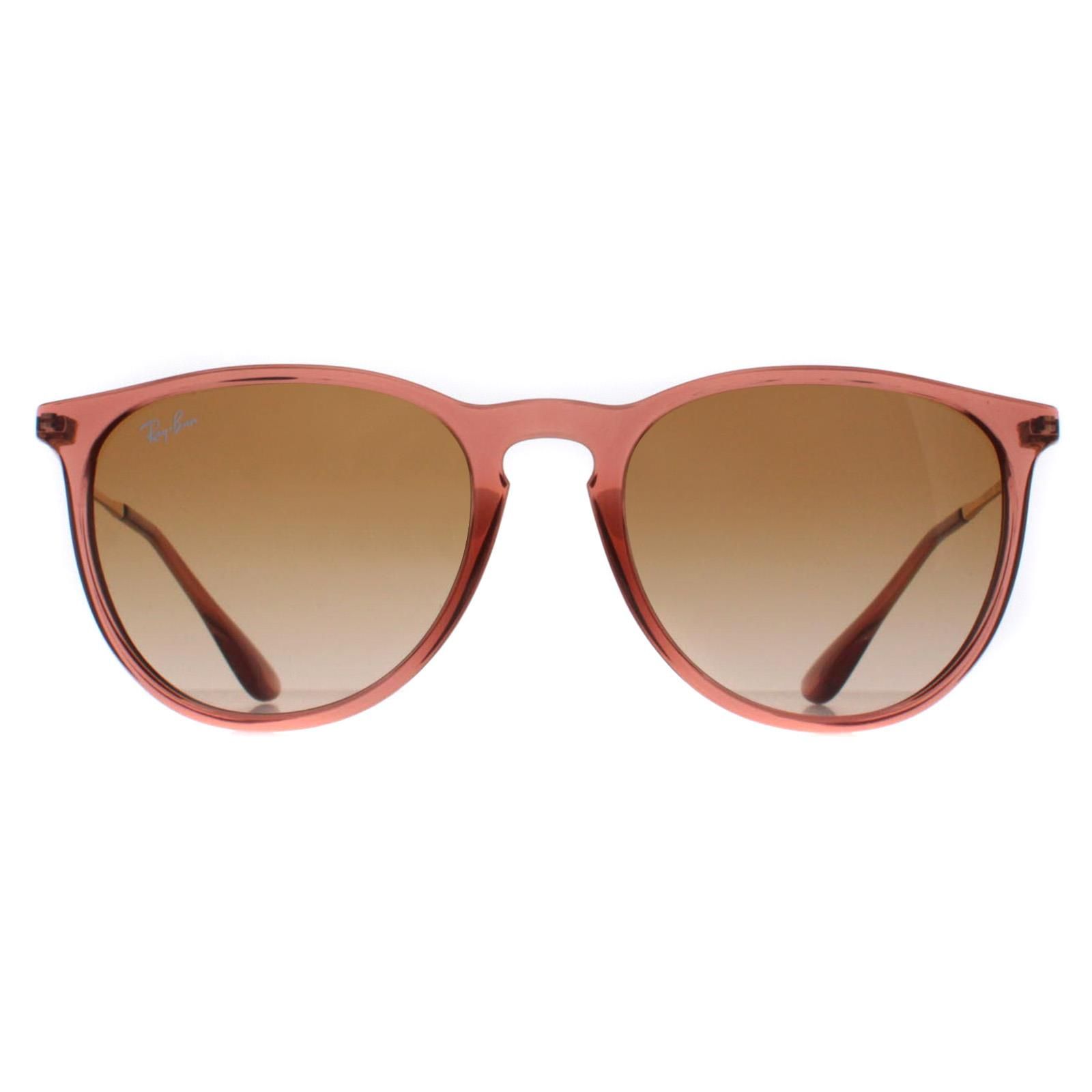Ray-Ban Round Transparent Light Brown Brown Gradient RB4171 Erika image 1