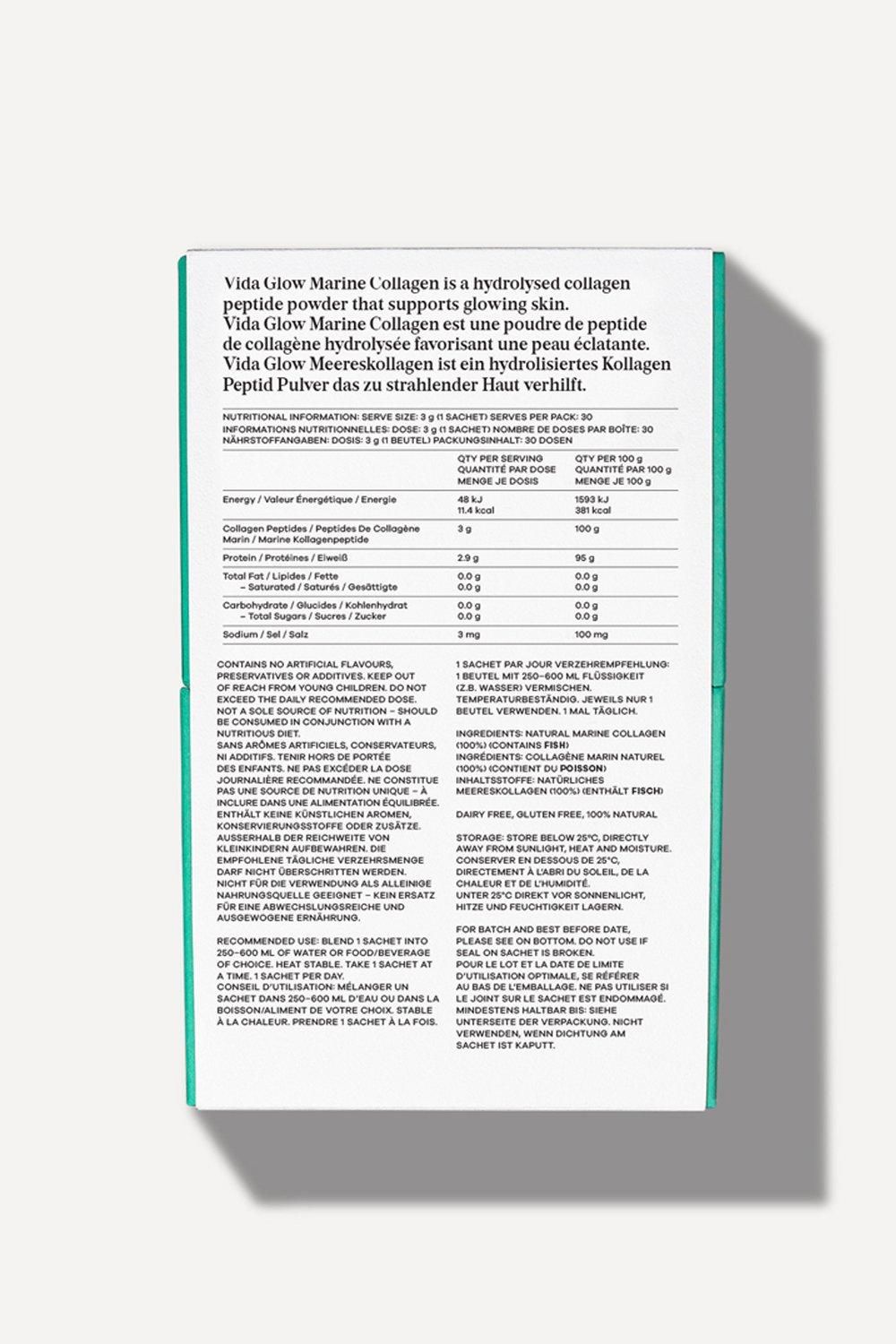 Vida Glow Natural Marine Collagen Sachets Original Multi image 2