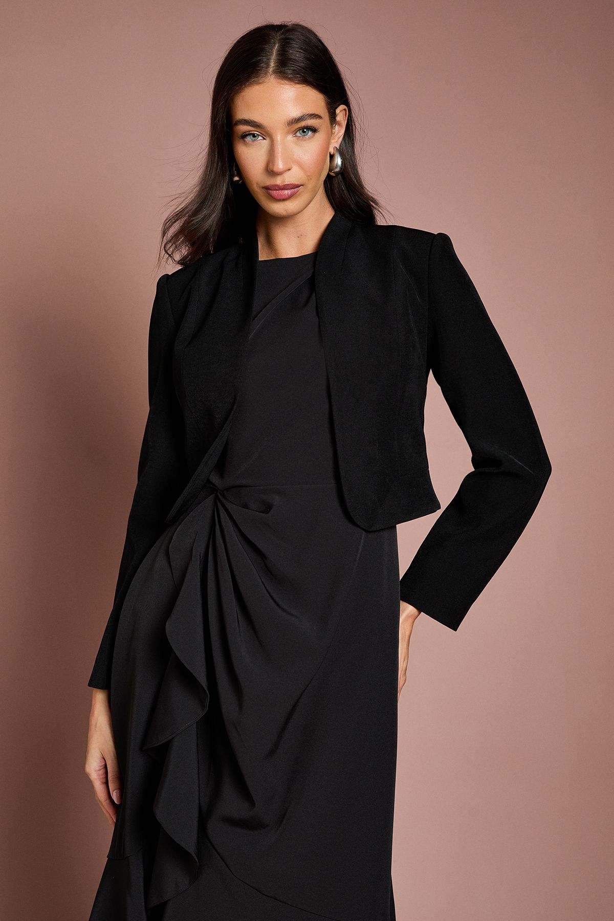 Coast Bow Back Long Sleeve Jacket Black image 2