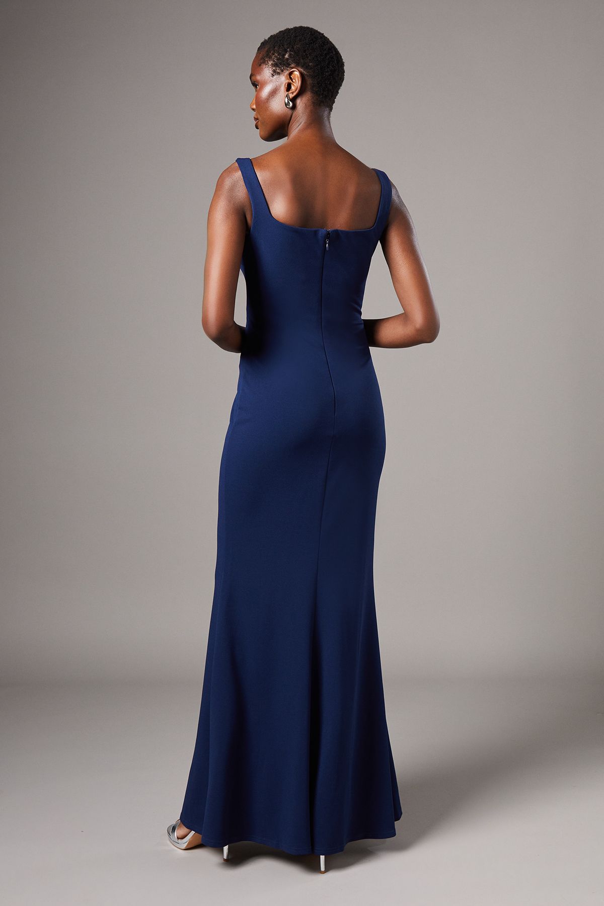 Coast Sweetheart Maxi Dress With Diamante Trim Navy image 3