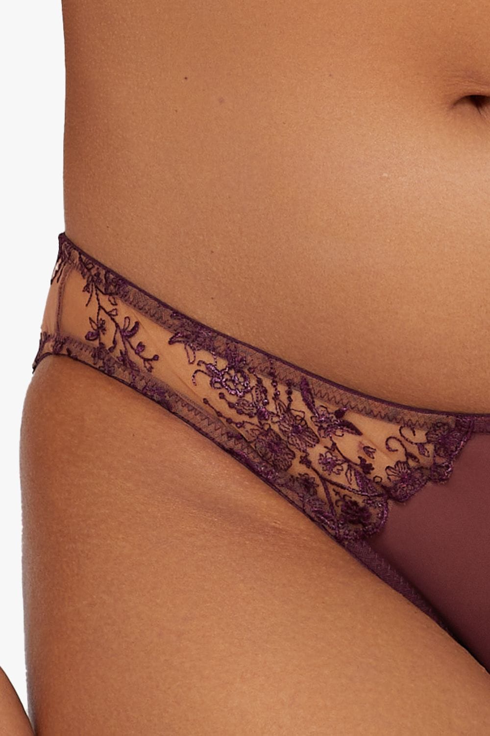 Playful Promises Cassia Wine Custom Embroidery Cut Out Brief image 4