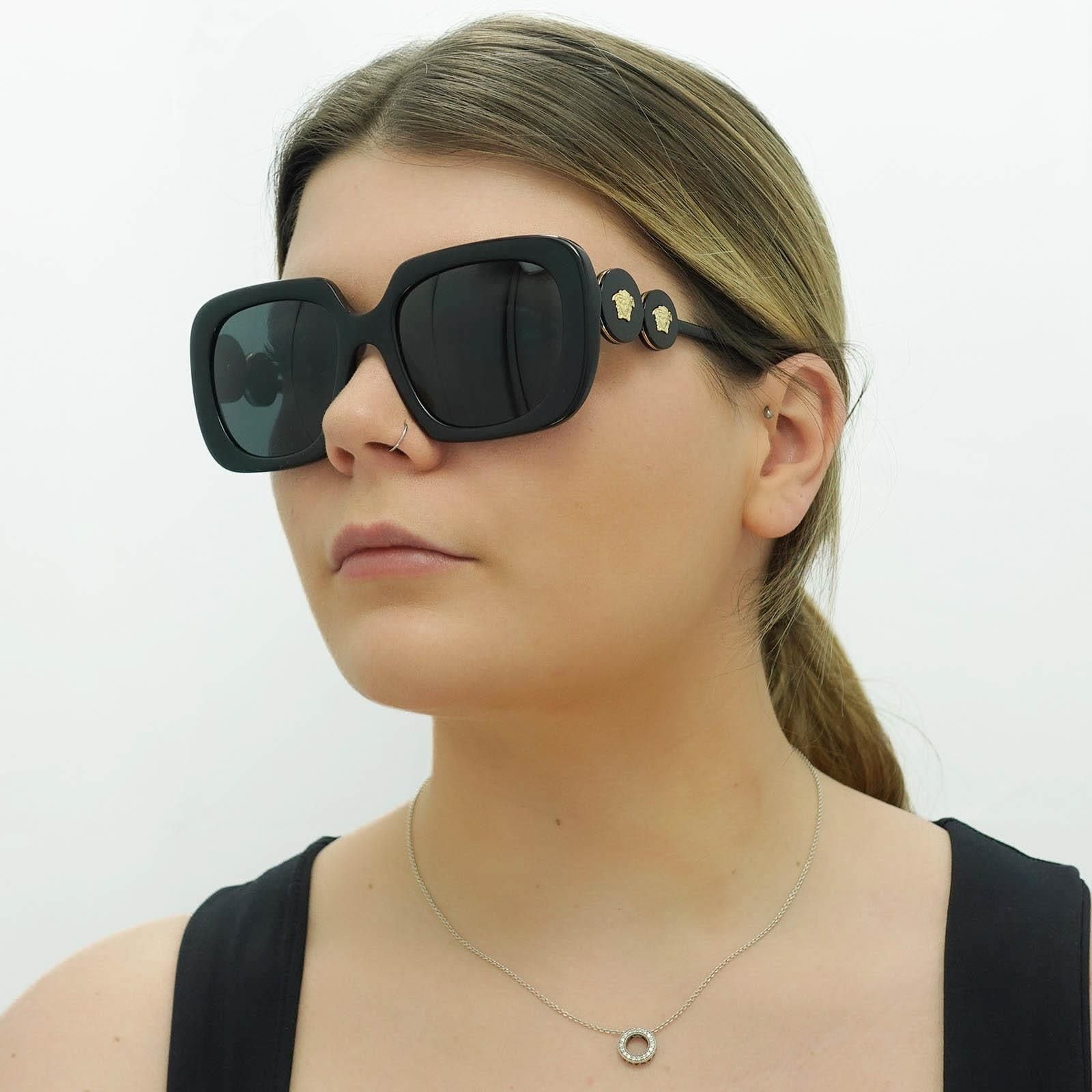 Versace Square Black Dark Grey VE4434 image 5