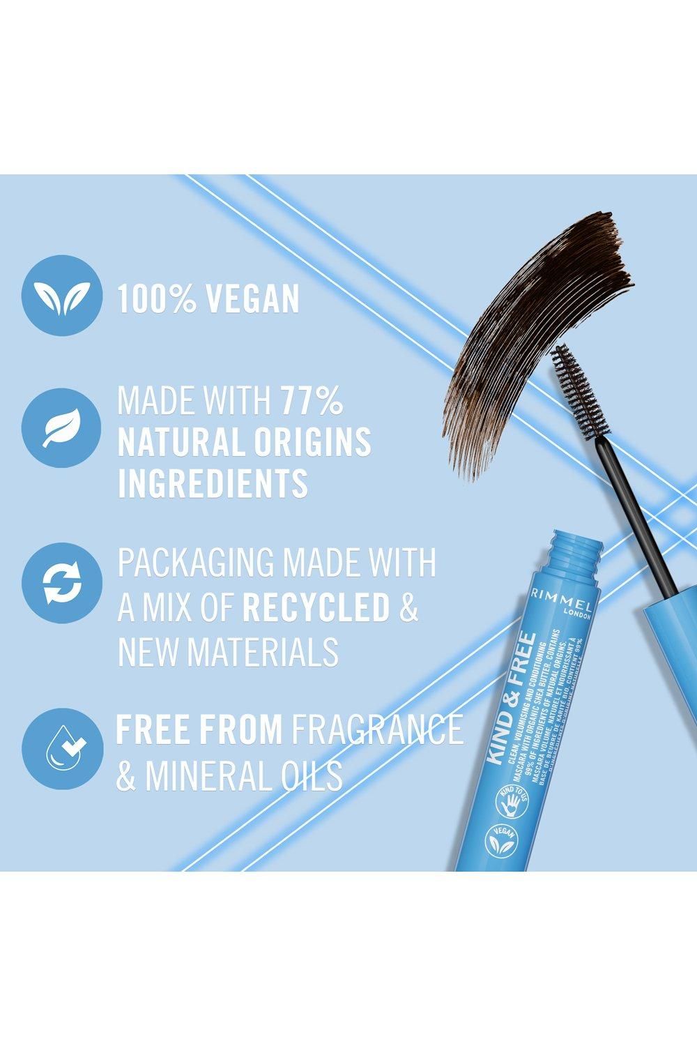 Rimmel London Kind & Free Clean Volume Mascara Black Brown image 4