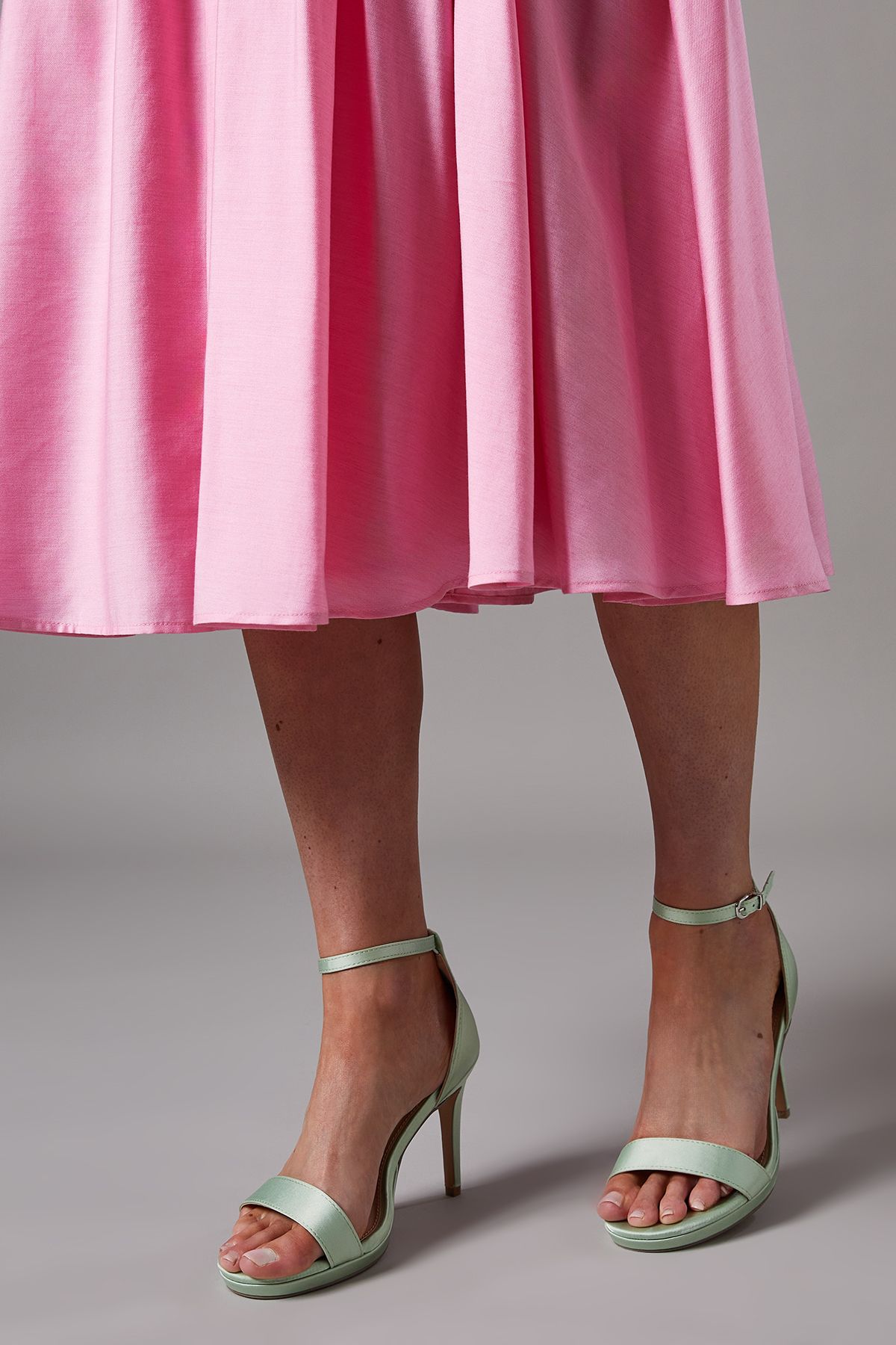 Coast Talia Satin Platform High Heel Sandals Sage image 2