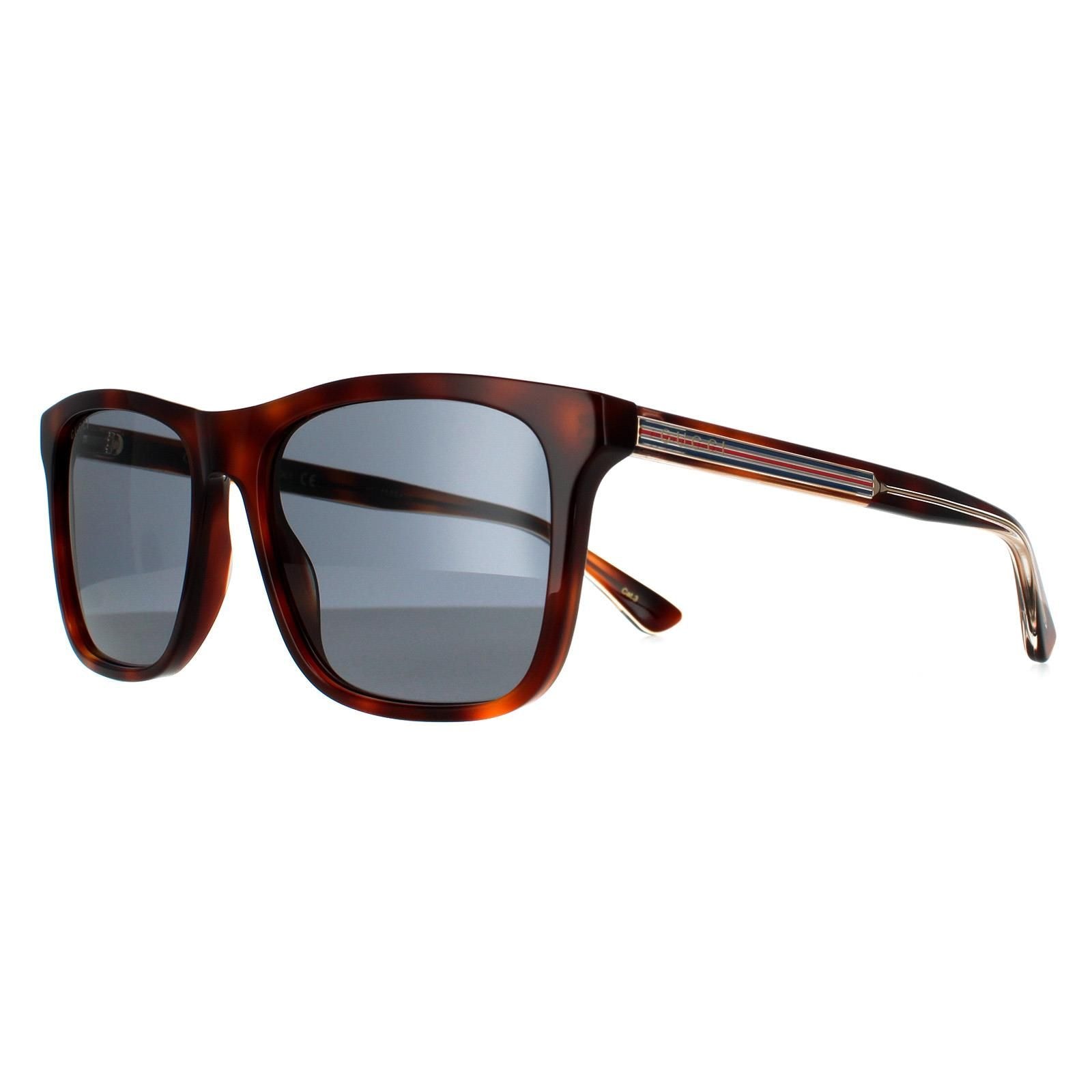 Gucci Rectangle Havana Blue Sunglasses image 2