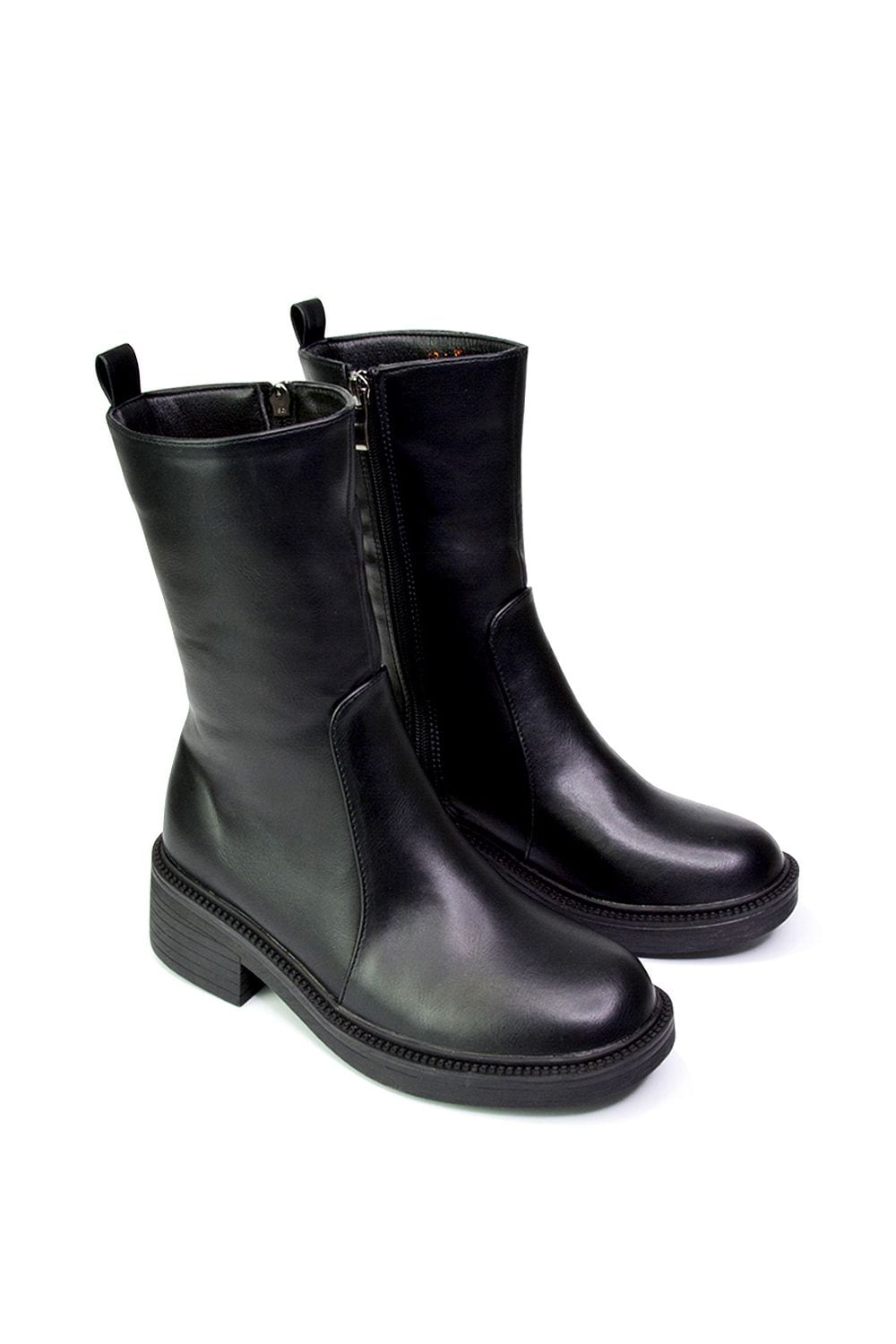 XY London 'Senna' Calf High Cleated Sole Boots image 3