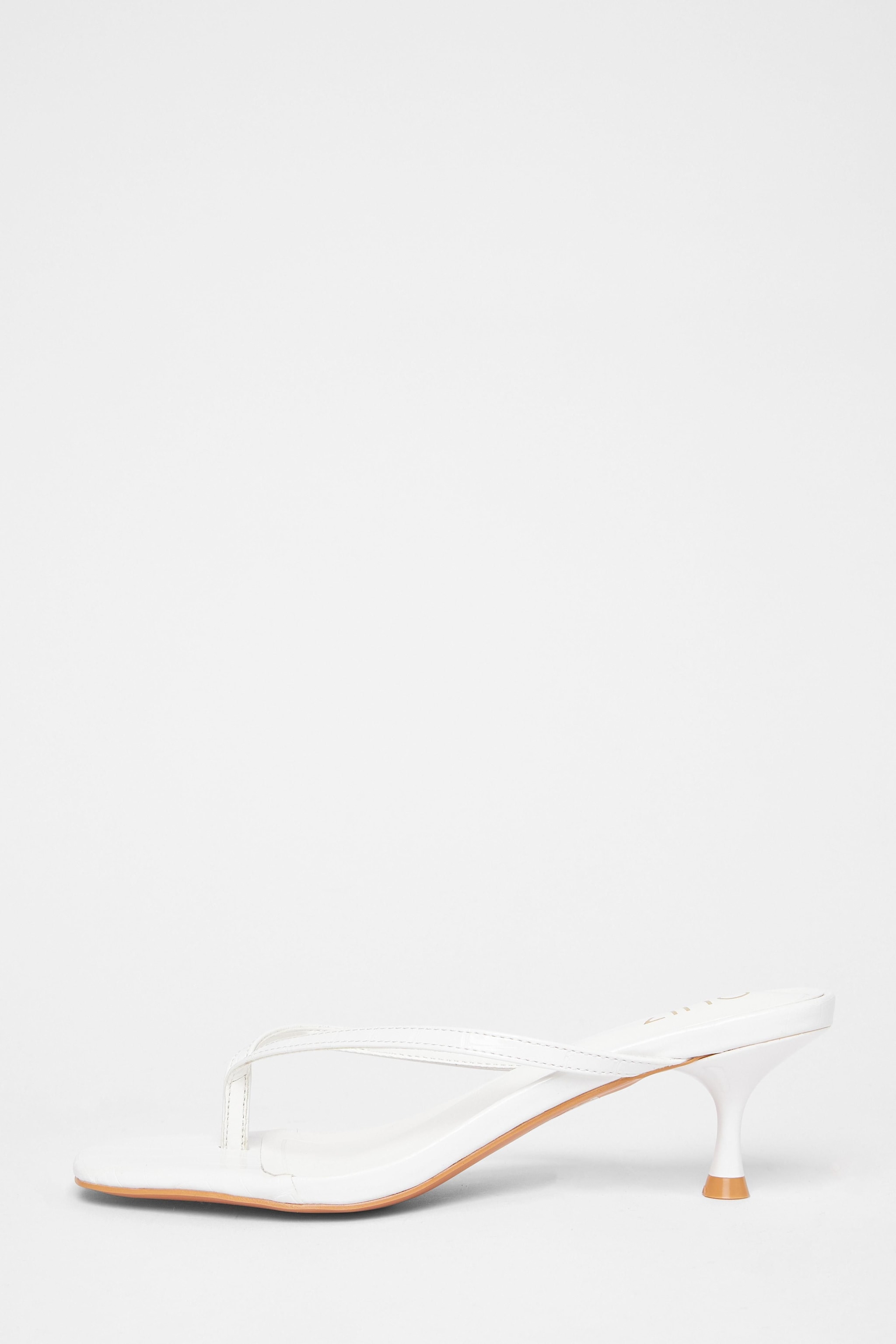 Quiz White Toe Post Heels image 3