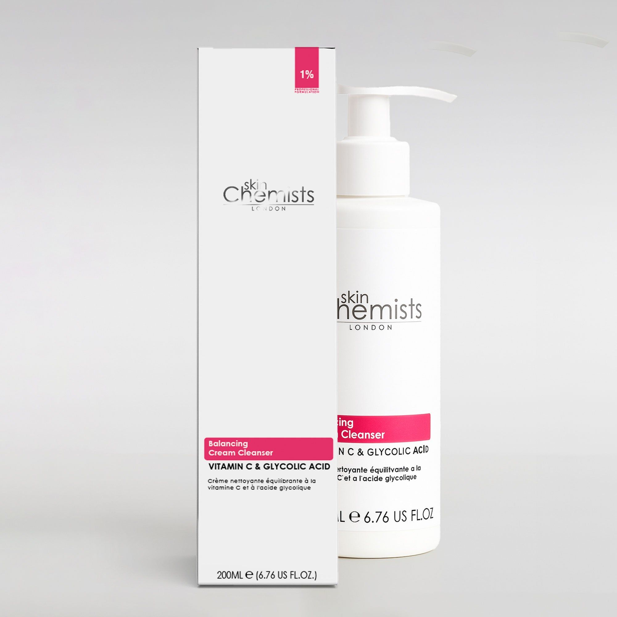 skinChemists Balancing Vitamin C & Glycolic Acid Cream Cleanser 200ml image 2